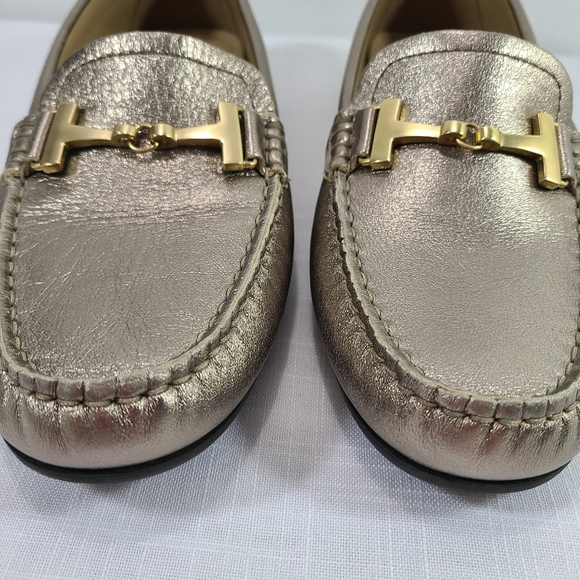 Ecco Gold Leather Loafers - Picture 4 of 7